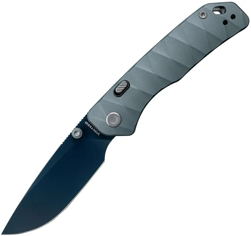 Vosteed Marten Gray Button Linerlock Lock Folding Knife