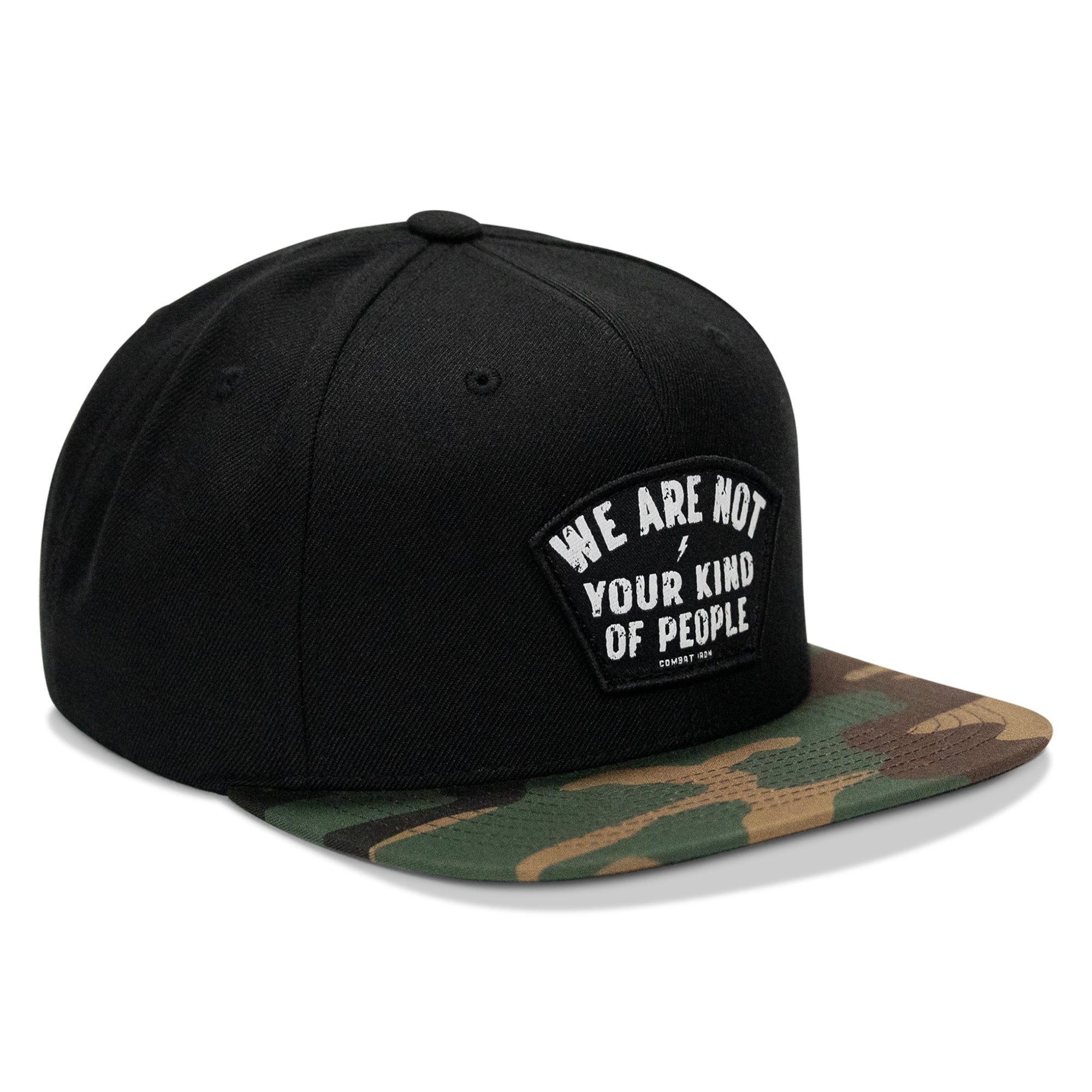 We Are Not Your Kind Of People Patch Flatbill Snapback Hat