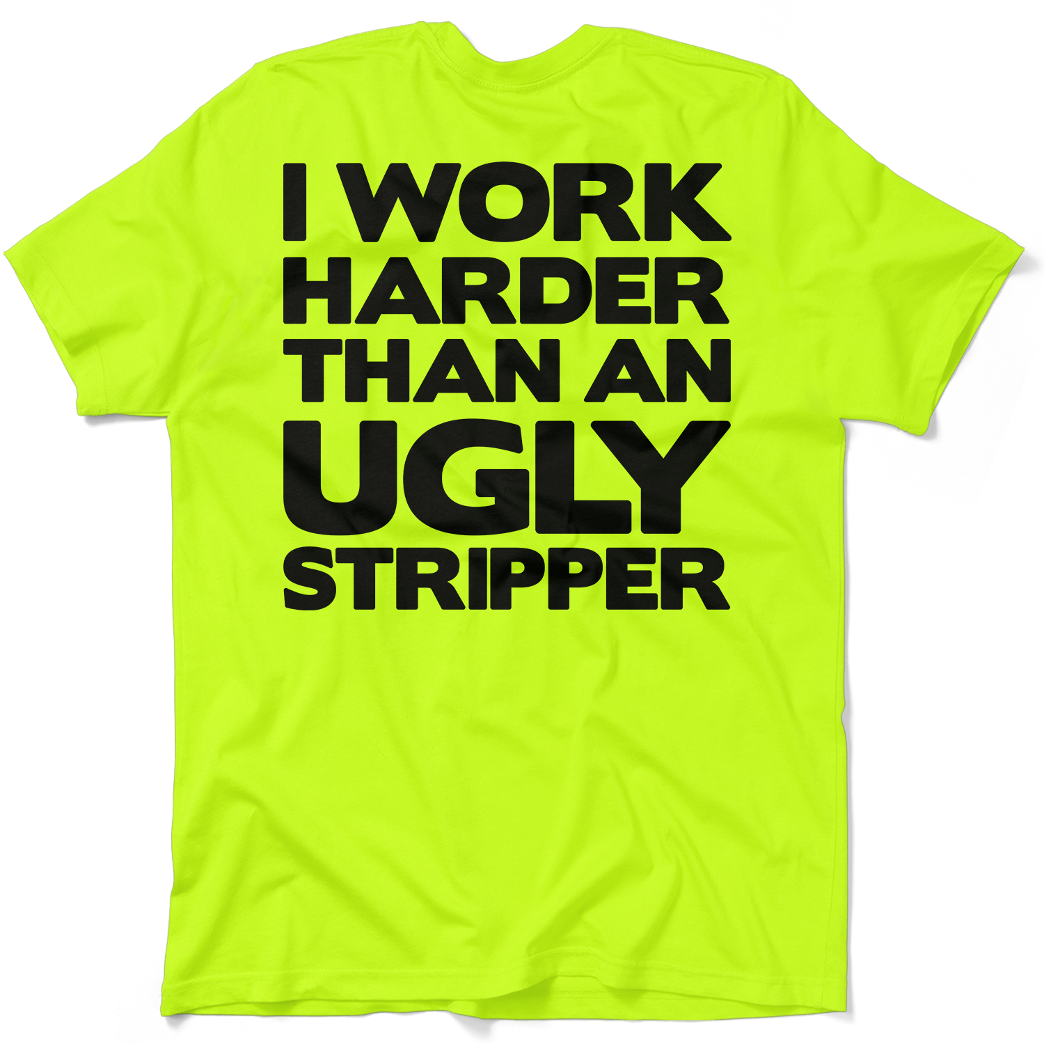 Work Harder - Safety Yellow Pocket T-Shirt