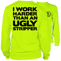 Work Harder - Long Sleeve Hi-Vis T-Shirt