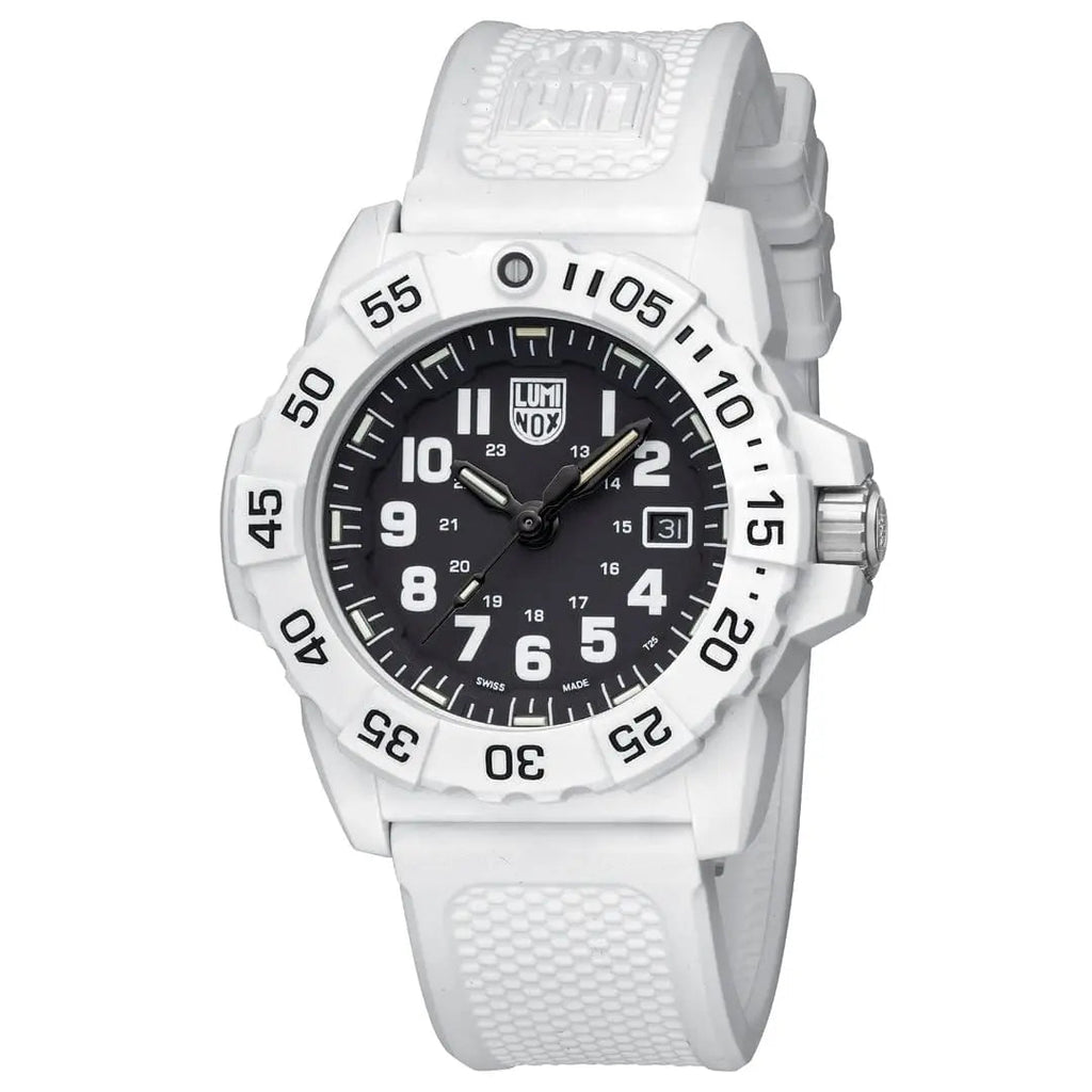 Luminox Tritium White Navy SEAL 45MM Military Dive Watch