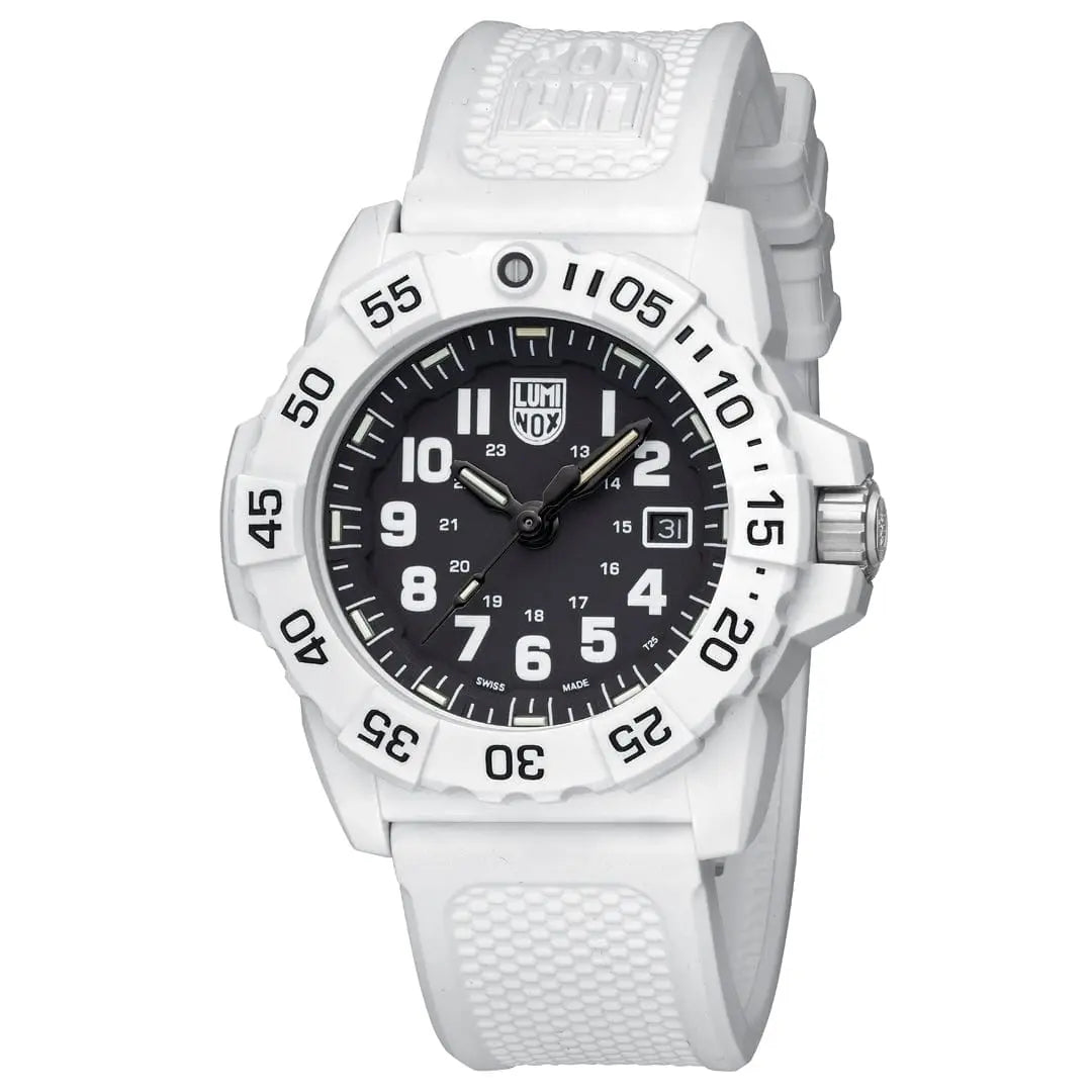 Luminox Tritium White Navy SEAL 45MM Military Dive Watch