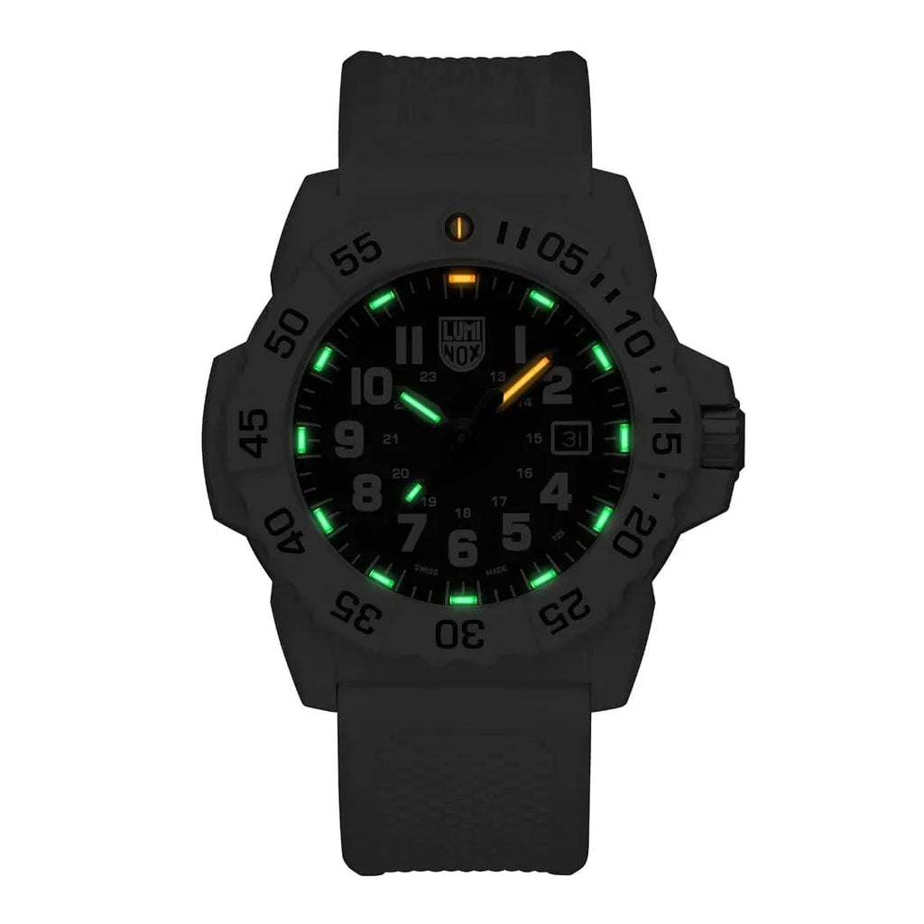 Luminox Tritium White Navy SEAL 45MM Military Dive Watch