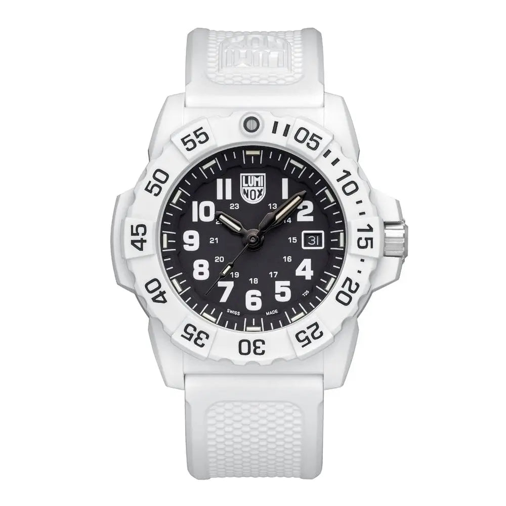 Luminox Tritium White Navy SEAL 45MM Military Dive Watch