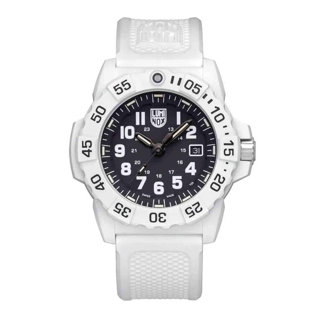 Luminox Tritium White Navy SEAL 45MM Military Dive Watch