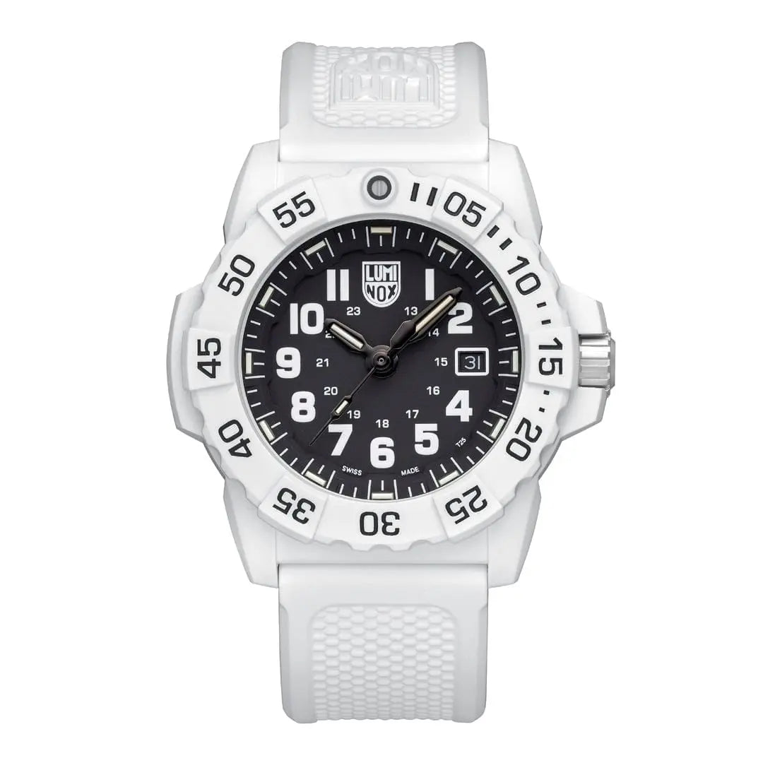Luminox Tritium White Navy SEAL 45MM Military Dive Watch