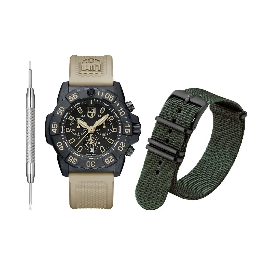 Luminox Tritium Sand Navy SEAL Foundation 45MM Chronograph Watch