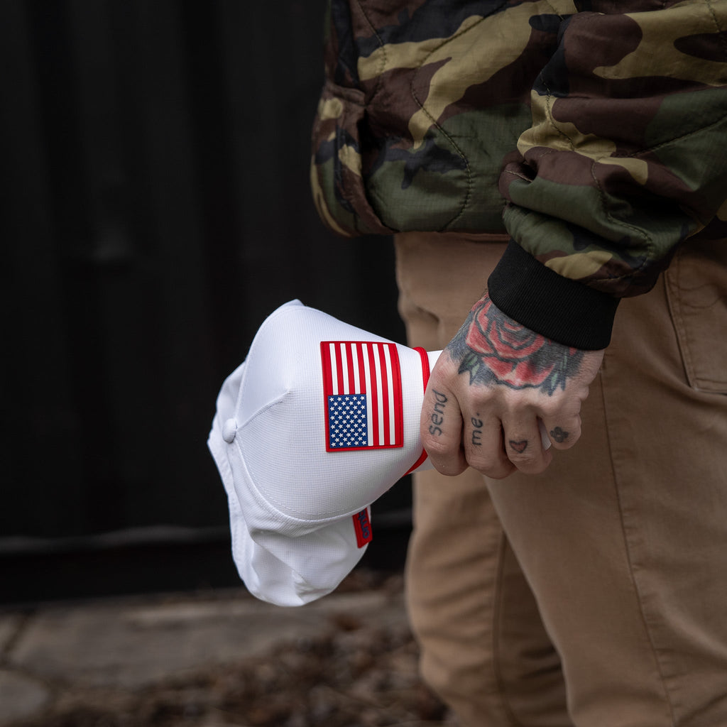 USA Flag Patch Weekender Style Performance Snapback Hat