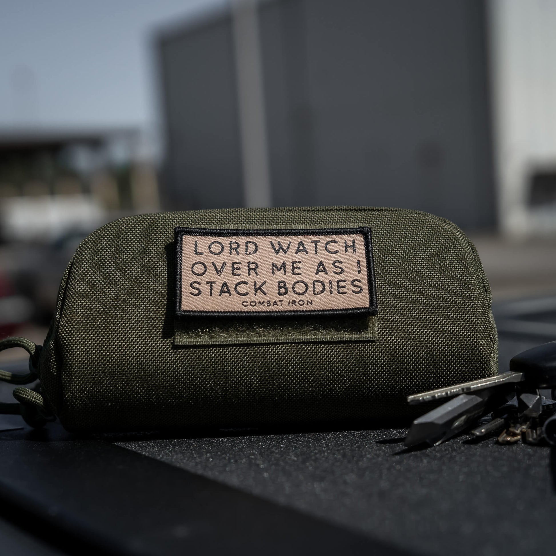 Lord Watch Over Me As I Stack Bodies Soft Velcro Patch