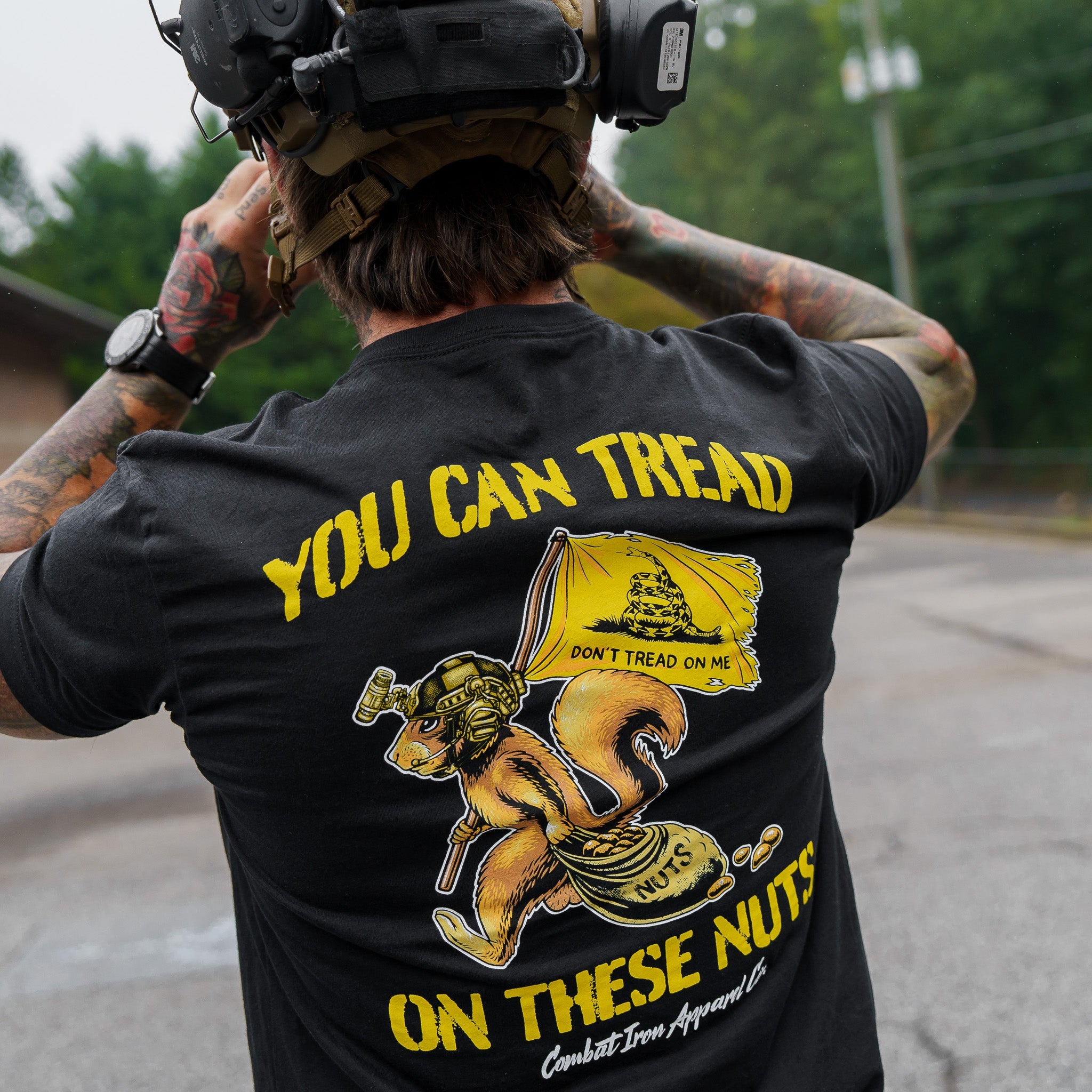 Tread On These Nuts Patriotic Men's T-Shirt