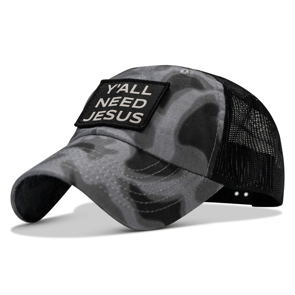 Y'all Need Jesus Patch Tactical Ripstop Mesh Snapback Hat