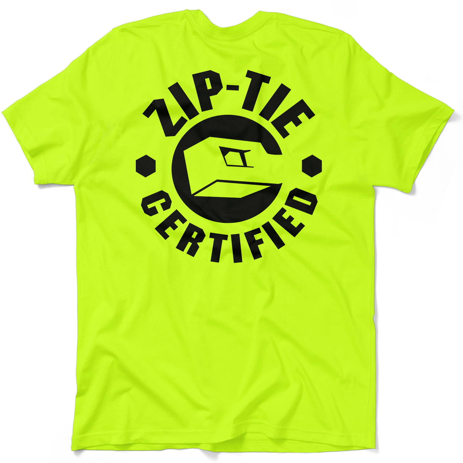 Zip Tie - Safety Yellow Pocket T-Shirt