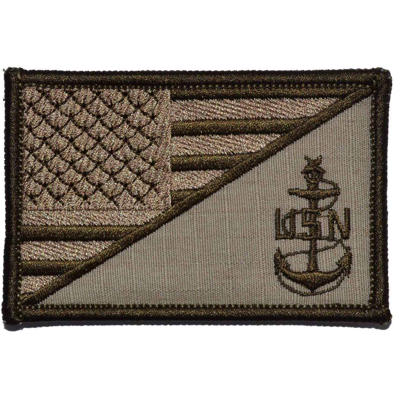 Navy SCPO Senior Chief Petty Officer USA Flag - 2.25x3.5 Patch