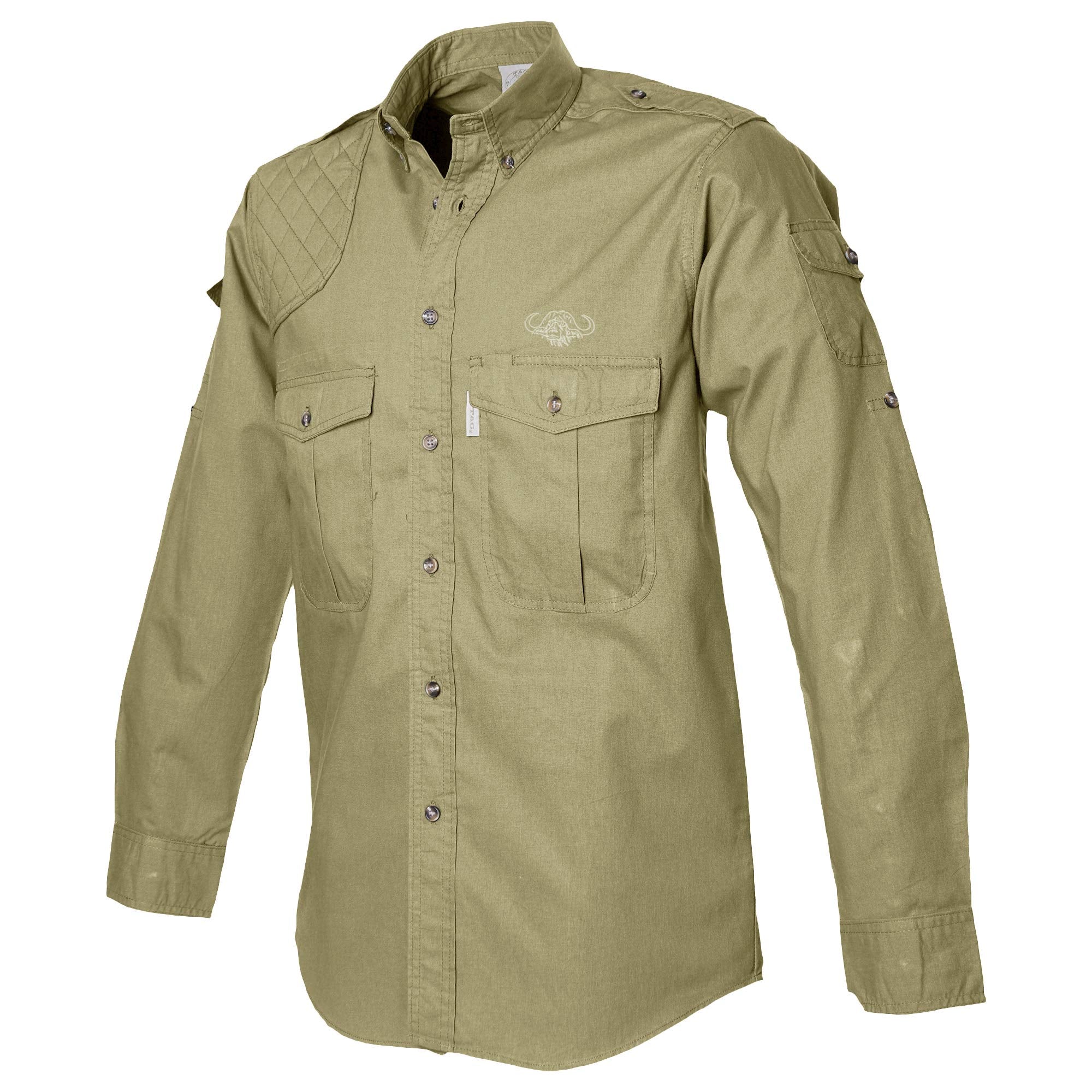 Shooter Shirt for Men with Embroidered Buffalo Logo - L/Sleeve