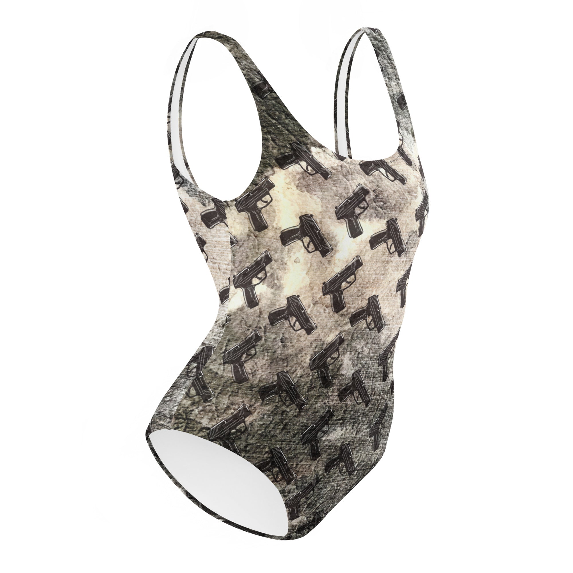 Gunpowder Pistol Palooza One-Piece Swimsuit