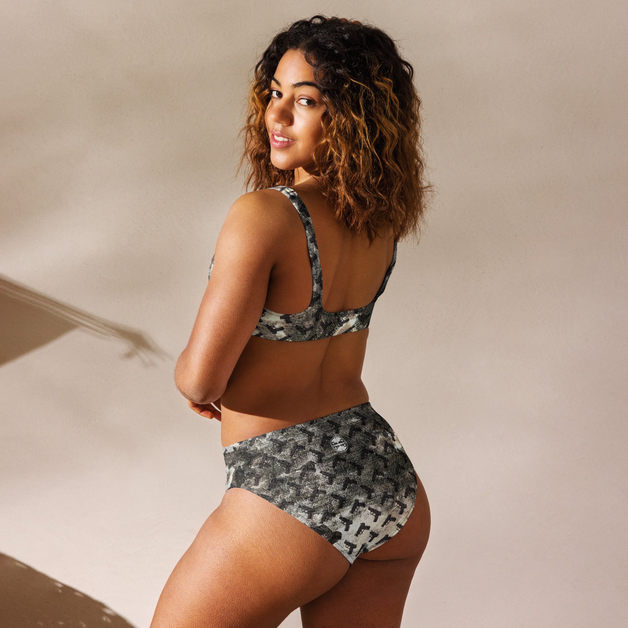 Gunpowder Pistol Palooza High-Waisted Bikini Set
