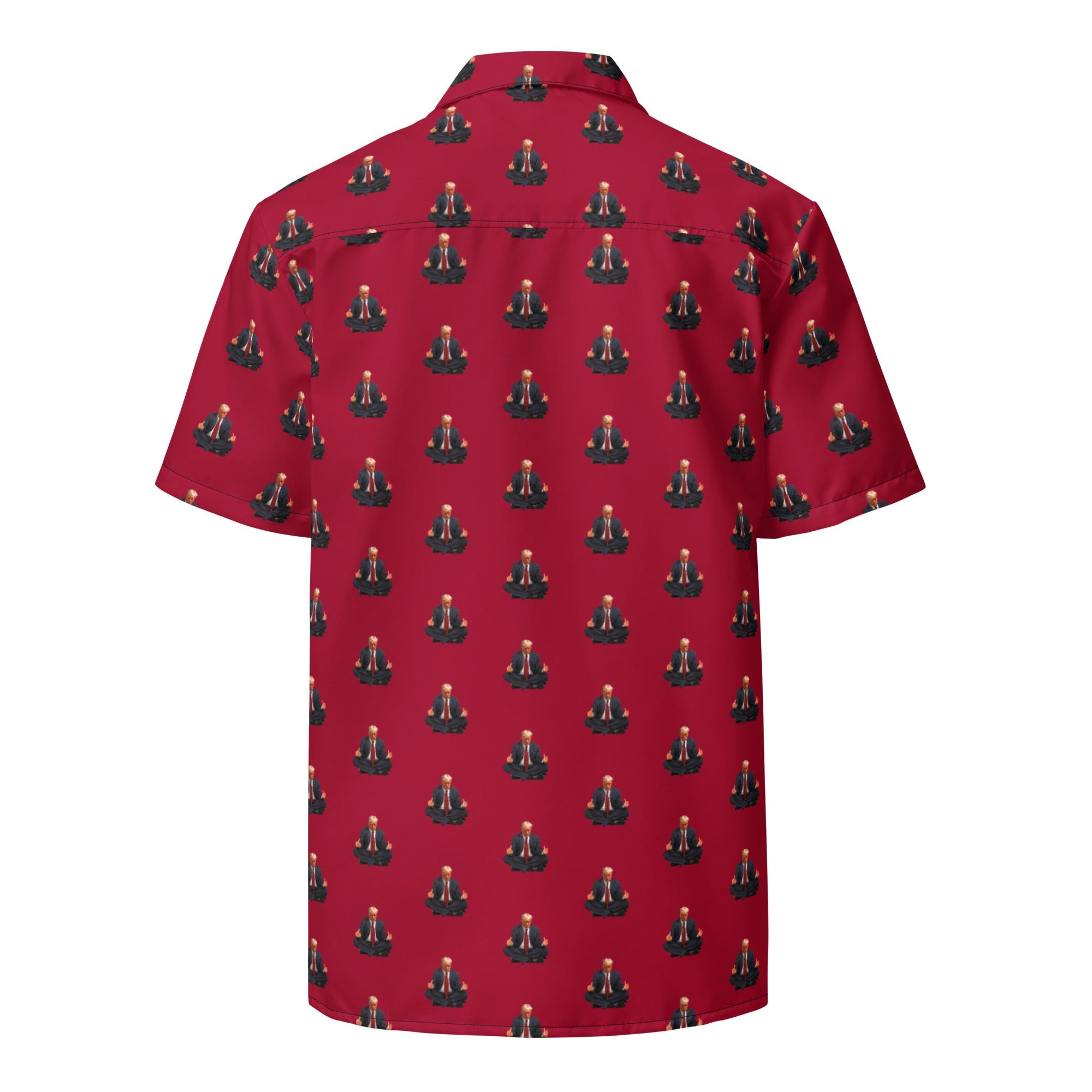 Trump Mugshot Zen Meditation Button-Up Shirt