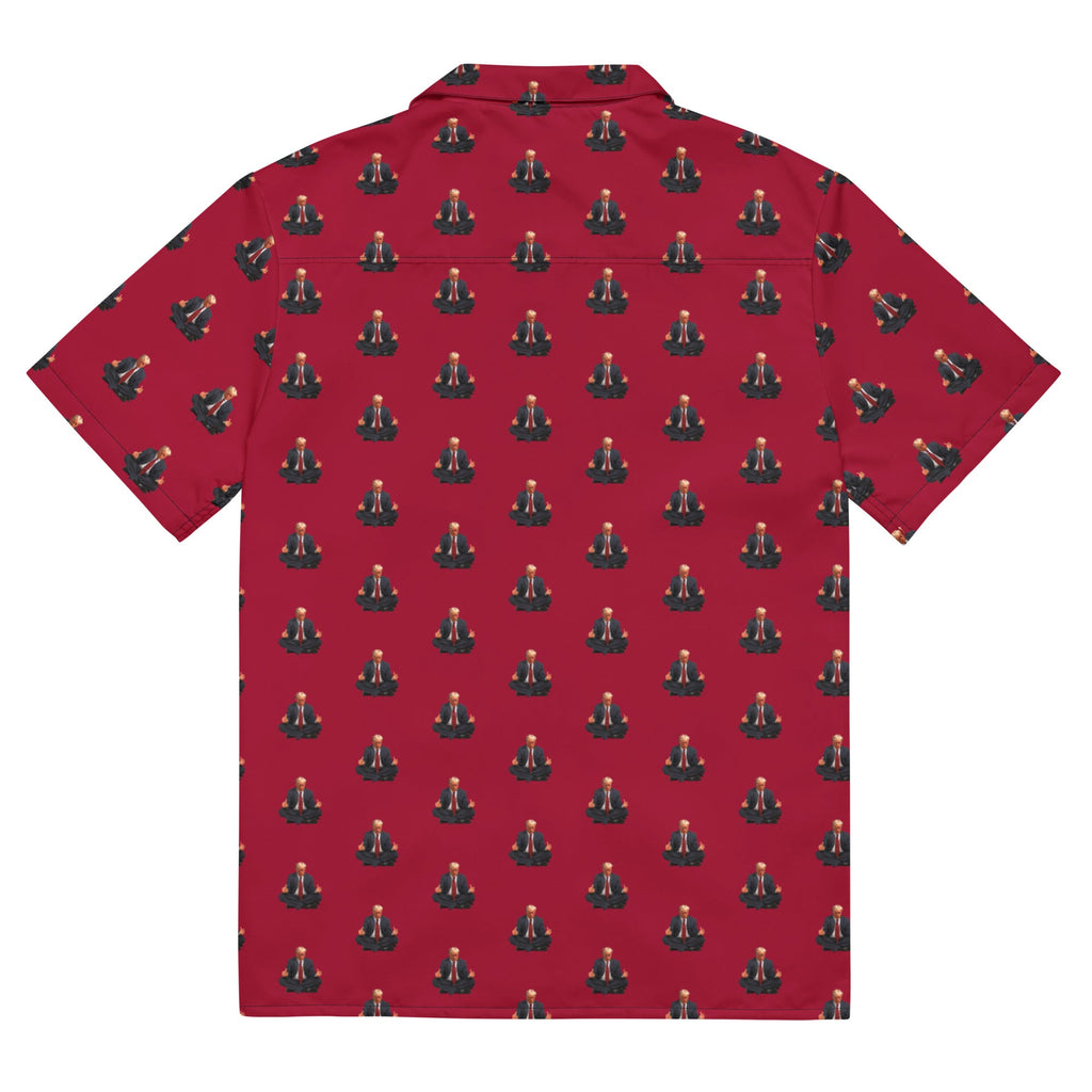 Trump Mugshot Zen Meditation Button-Up Shirt