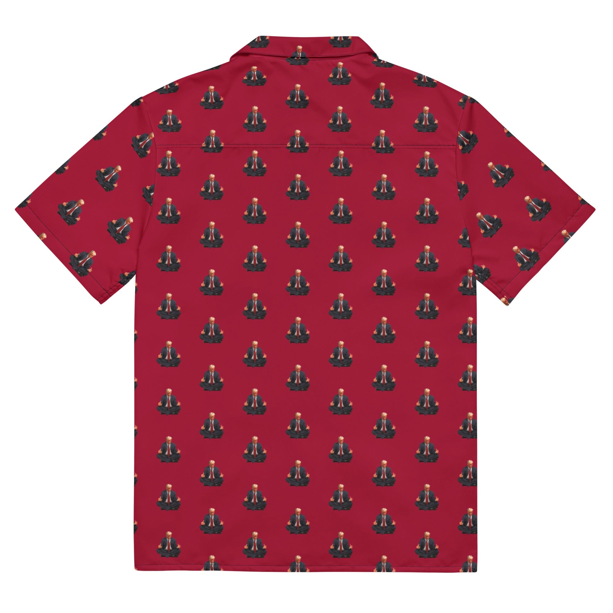 Trump Mugshot Zen Meditation Button-Up Shirt