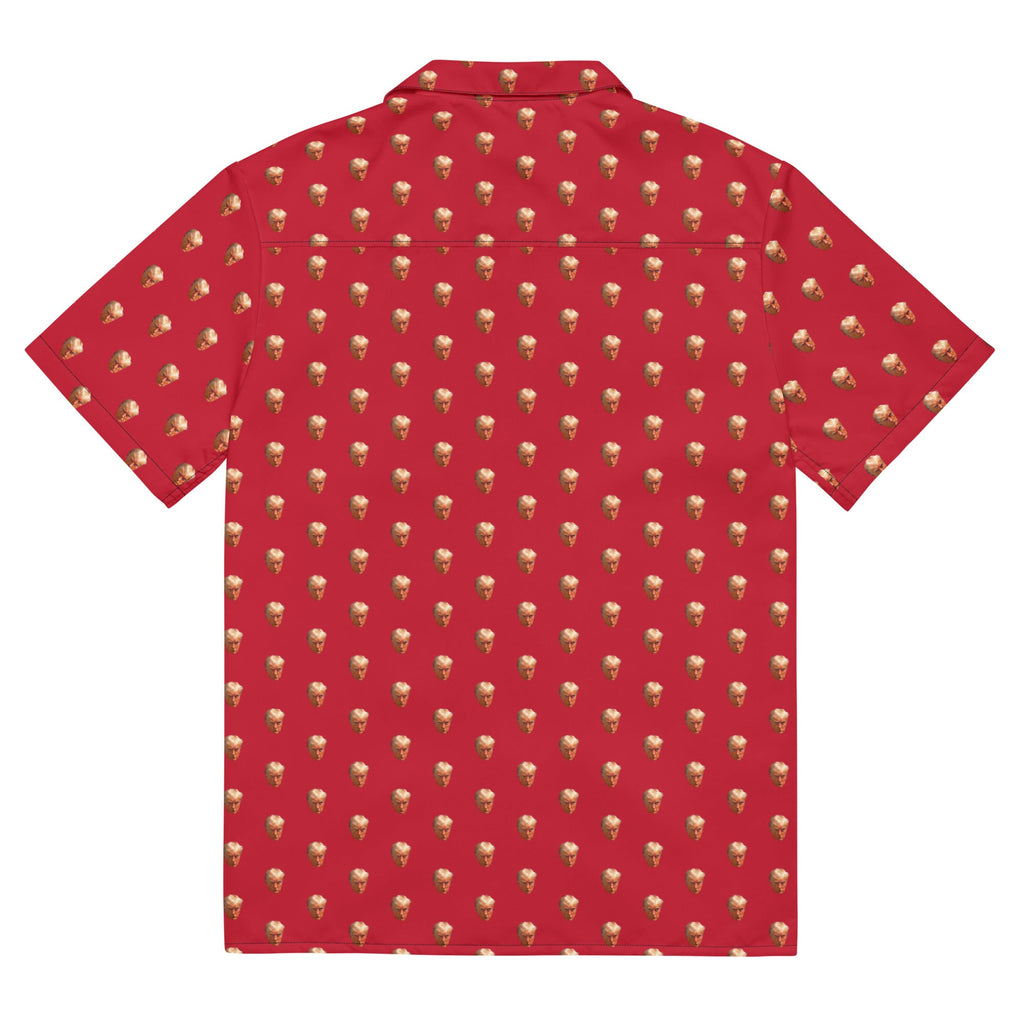 Trump Mugshot Patterned Button Up Shirt
