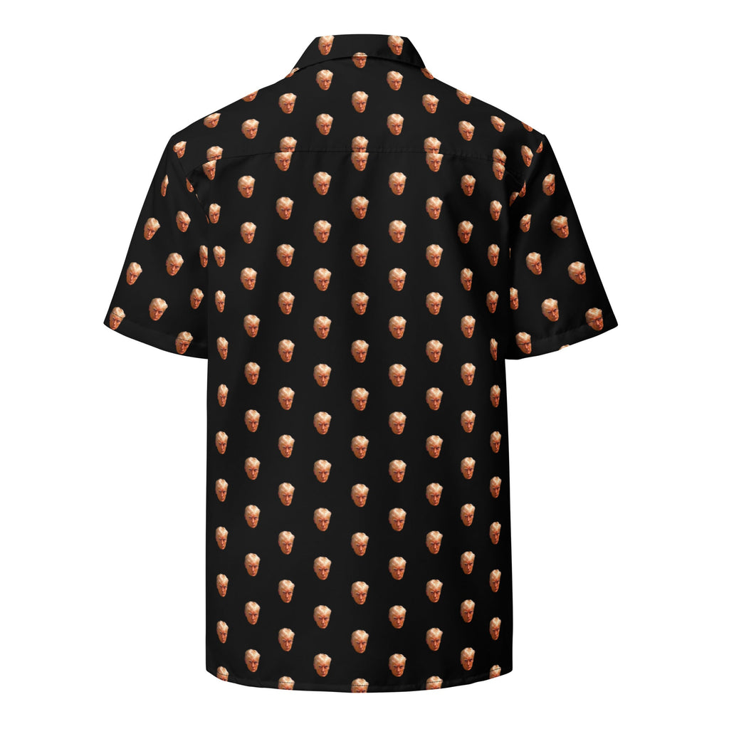 Trump Mugshot Patterned Button Up Shirt