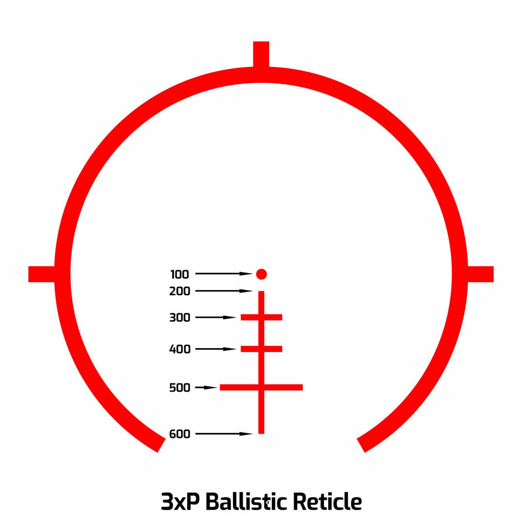 3xP Scope – 3x Prism Scope with Illuminated BDC Reticle