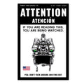Attention You Are Being Watched Decal Sticker