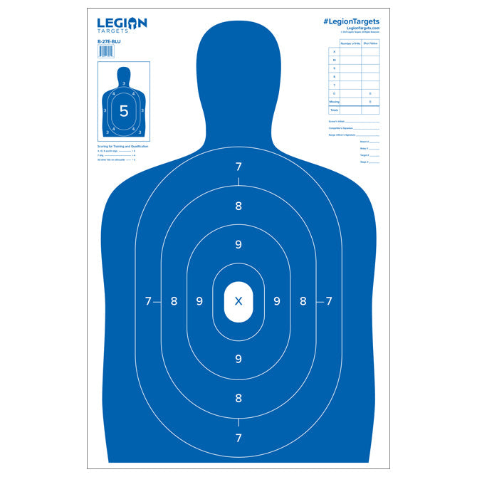 B27  Silhouette Paper Target (25 Count) - Starting at $1.75/Target
