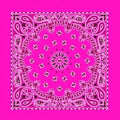 Neon Hot Pink Paisley Bandana