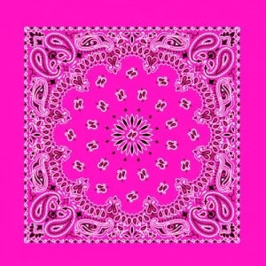 Neon Hot Pink Paisley Bandana