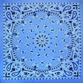 Chambray Blue Paisley Print Bandana