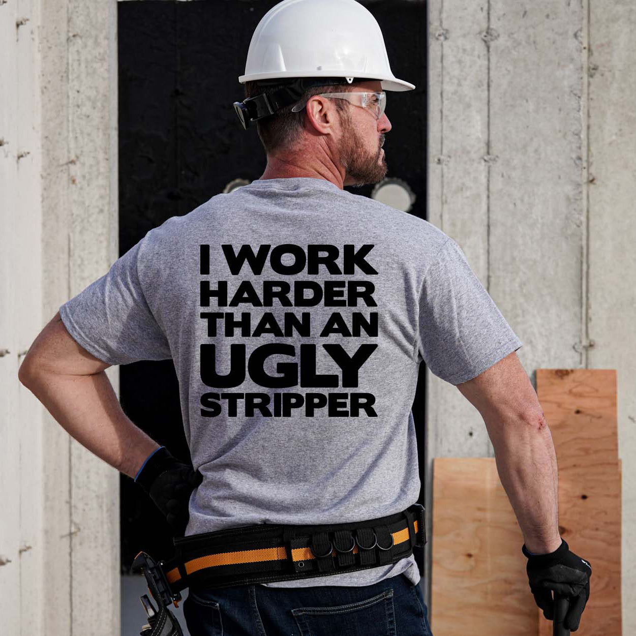 Work Harder - Safety Yellow T-Shirt