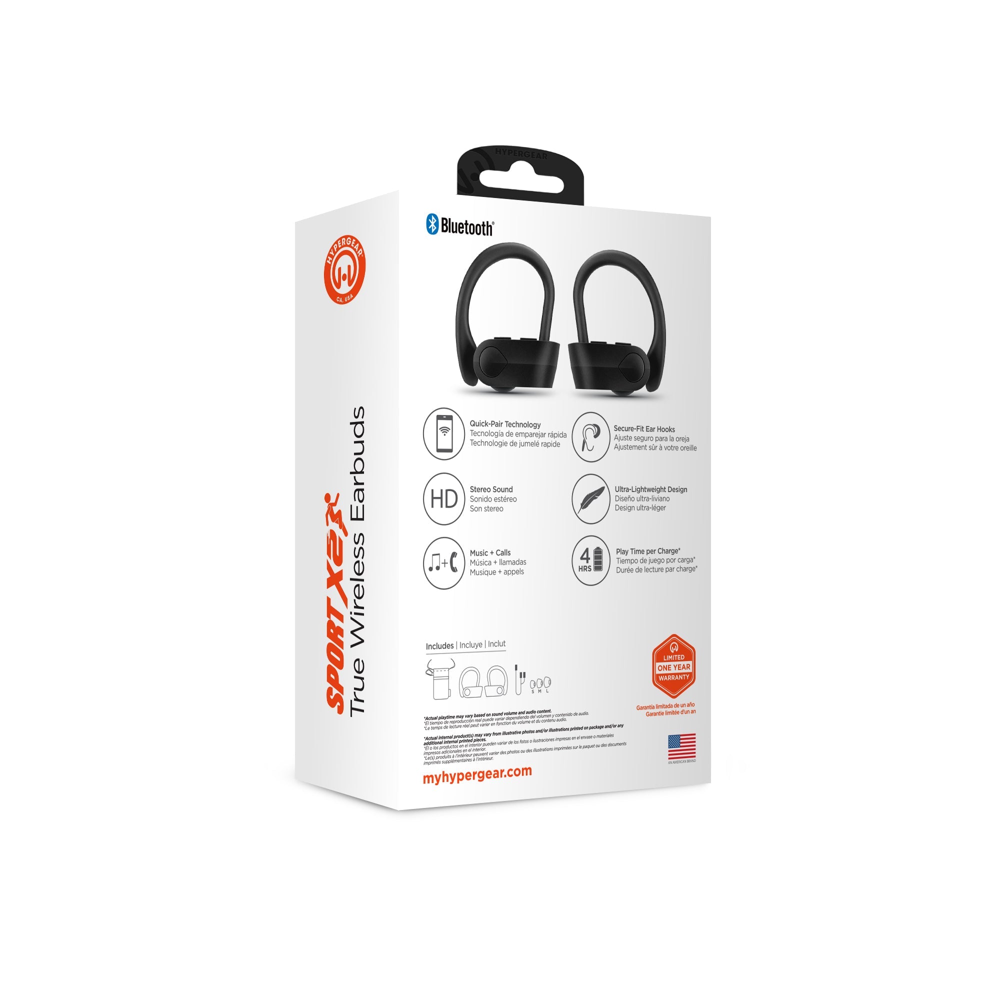 HyperGear Sport X2 True Wireless Earbuds with 4 Hours of Playtime per Charge
