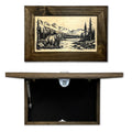 Wilderness Mountain Bear Gun Concealment Furniture - Handcrafted Hidden Gun Storage Wall Decor - Hidden Safe Furniture with Magnetic Lock for Quick Access - Made in USA