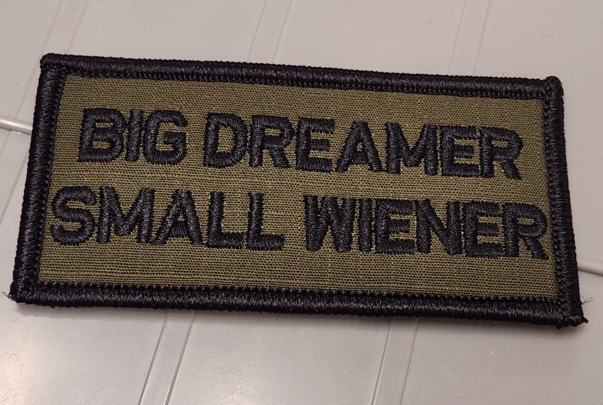 ASOS - Big Dreamer Small Weiner - 2x4 Patch - Olive Drab w/Black