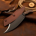 Hand-Forged High Carbon Steel Bowie Knife – 13-Inch Trailing Point