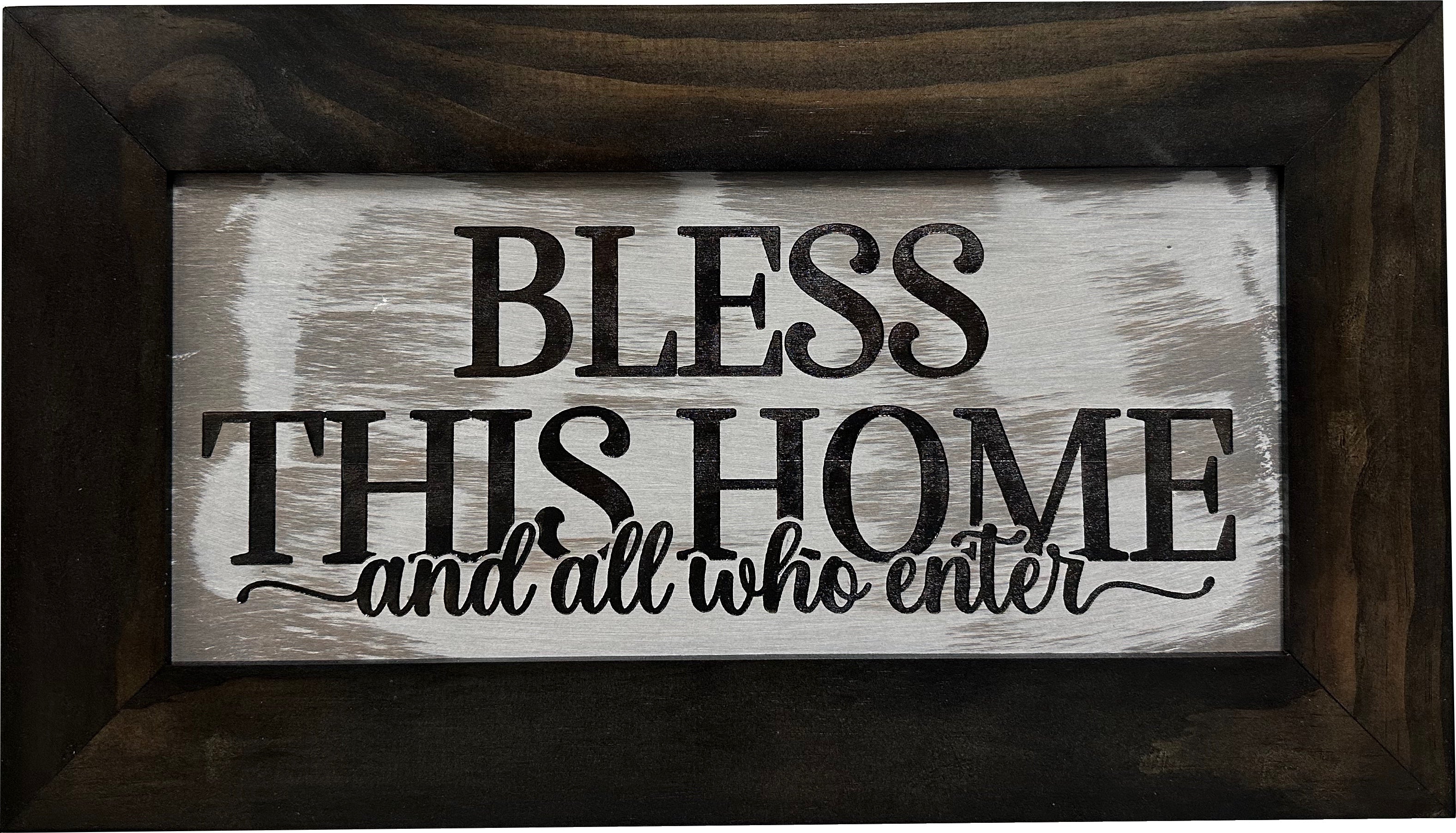 Bless This Home And All Who Enter Decorative Wall-Mounted Secure Gun Cabinet