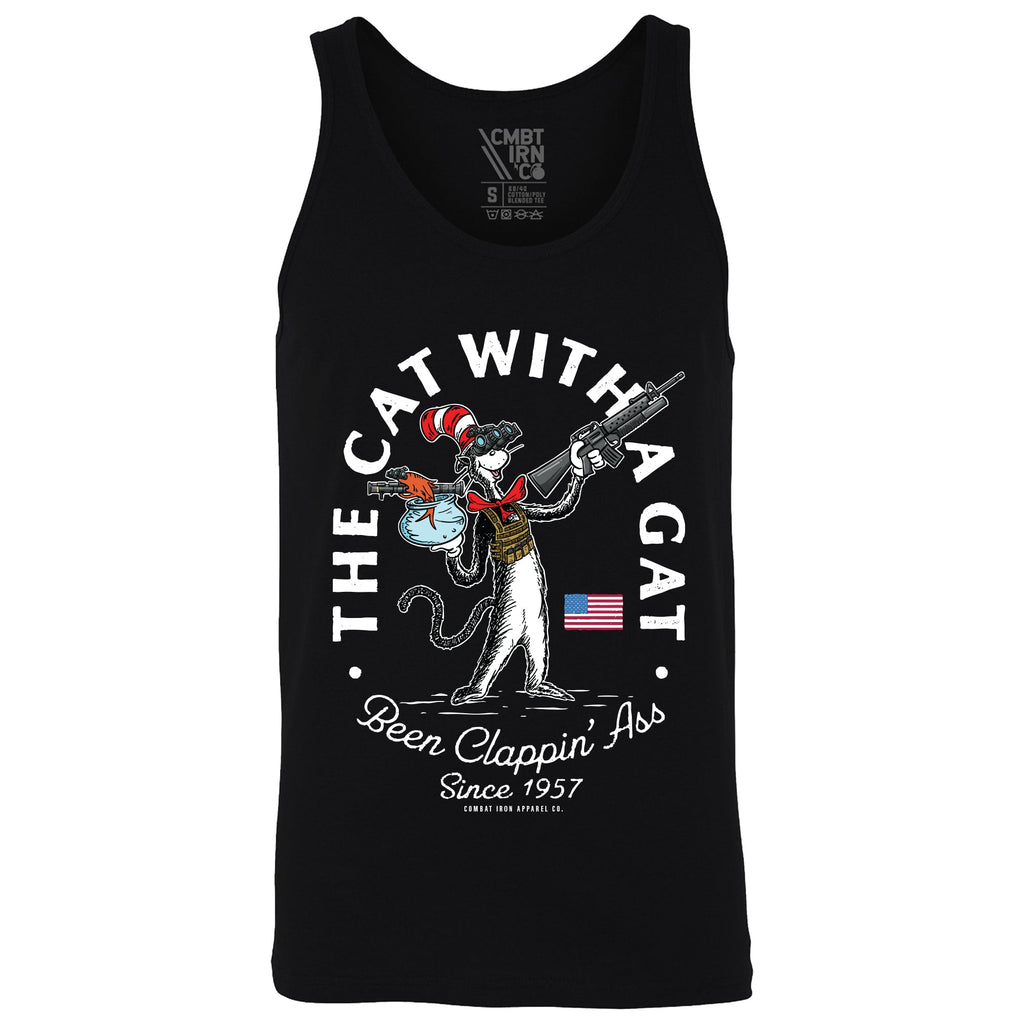 Cat With A Gat Men's Tank