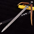 Northmen Viking Sword with Damascus Blade and Beast Head Chape