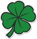 Shamrock Four Leaf Clover - 3" Sticker - No Lucks Given Collection