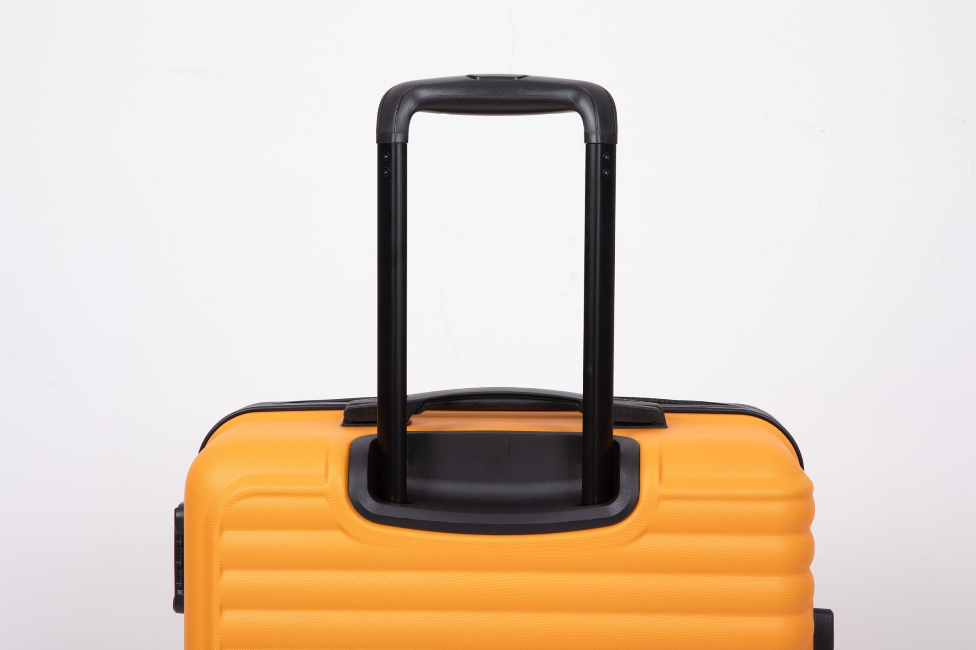 3 Piece Luggage Sets ABS Lightweight Suitcase with Two Hooks, Spinner Wheels, TSA Lock, (20/24/28) ORANGE