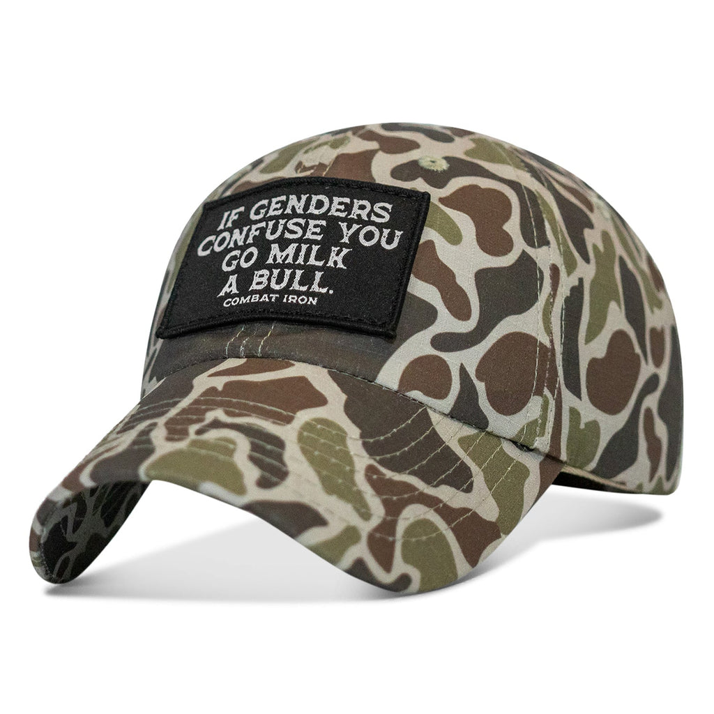 If Gender Confuses You Go Milk A Bull Patch Ripstop Hat