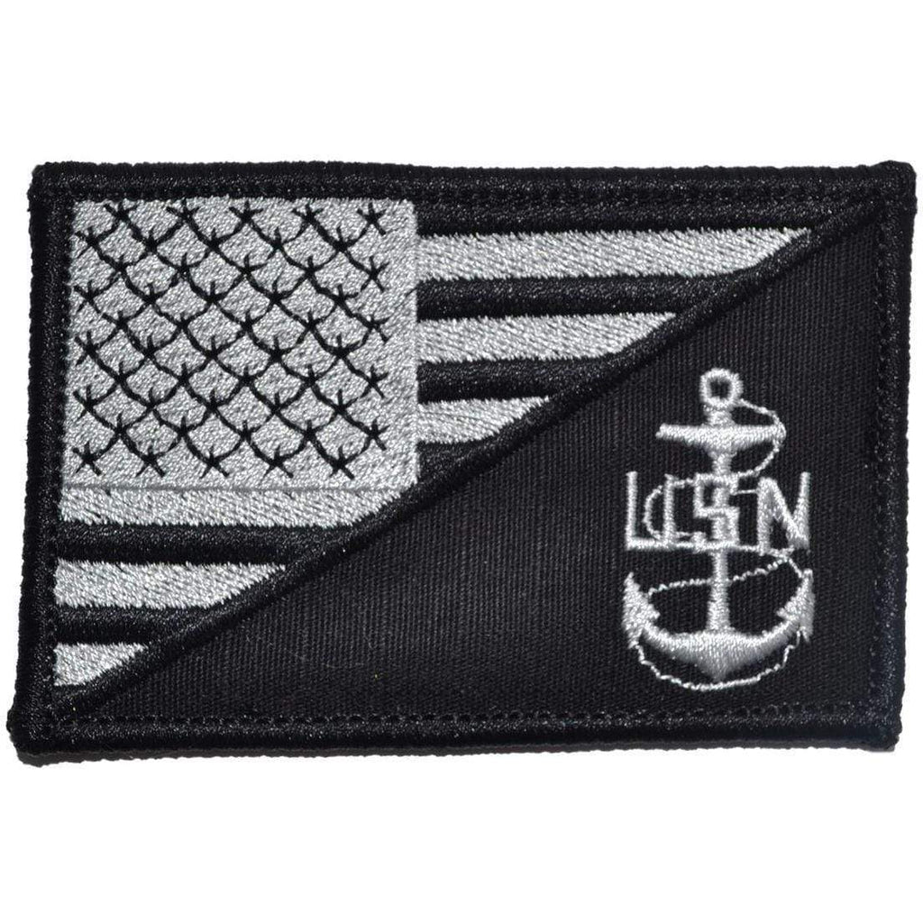 Navy Chief Petty Officer Anchor USA Flag - 2.25x3.5 Patch