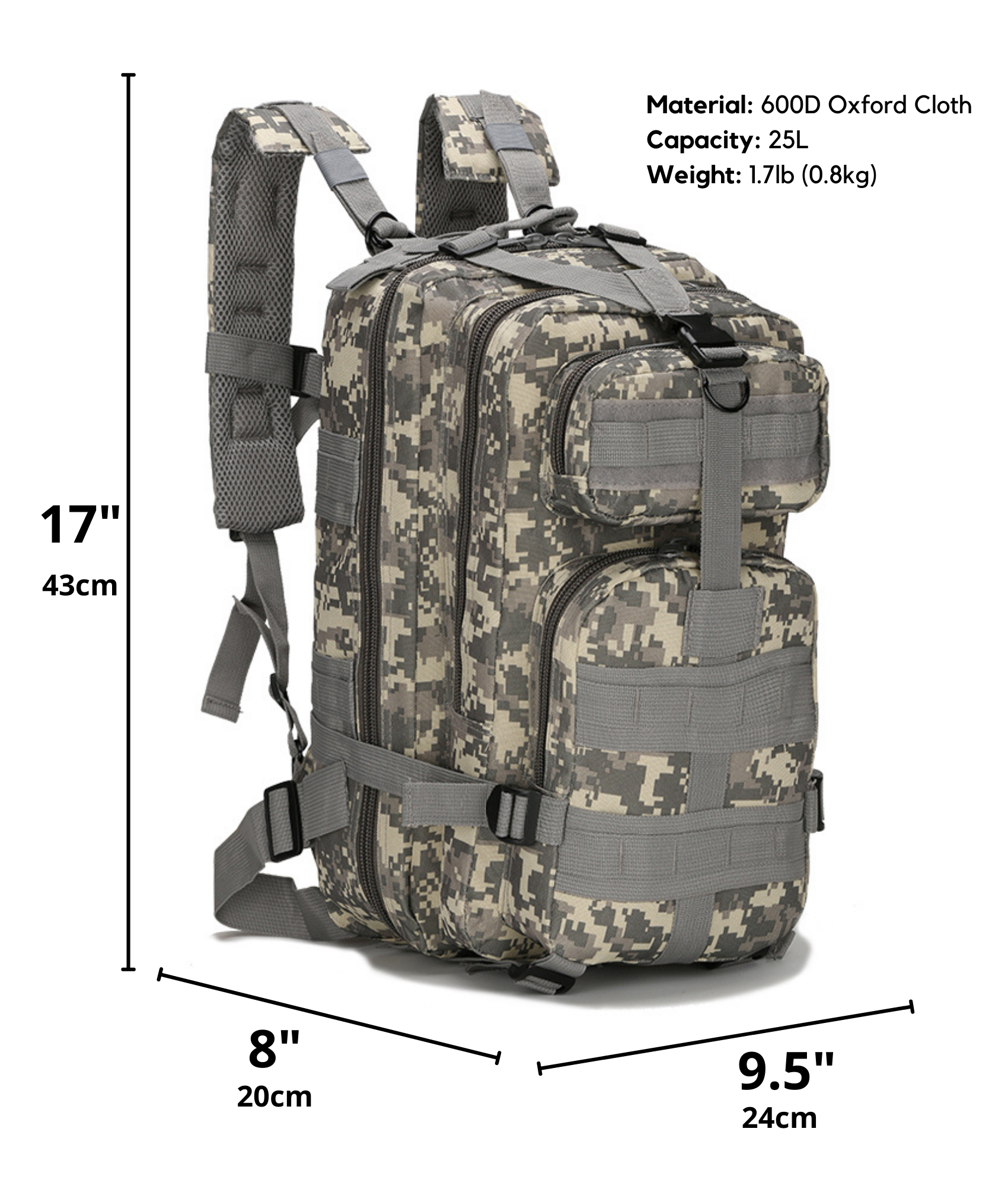 Tactical 25L Molle Backpack