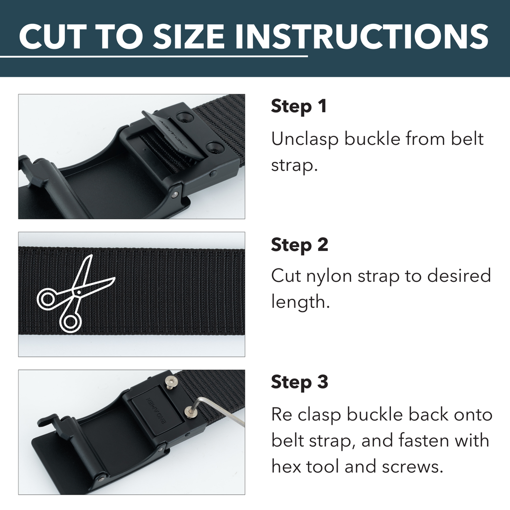 OPS 1.0 EDC Belt 1.5" Width Ballistic Nylon for Everyday Carry