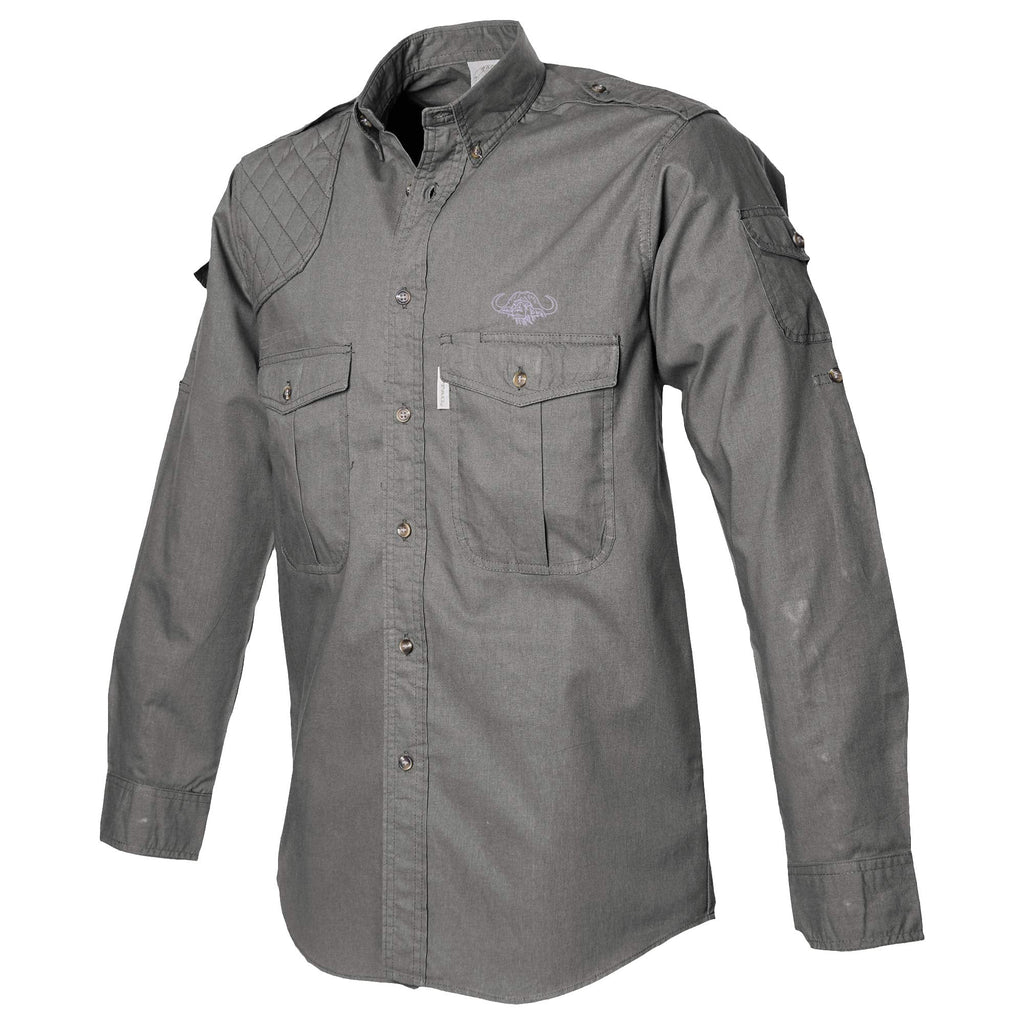 Shooter Shirt for Men with Embroidered Buffalo Logo - L/Sleeve