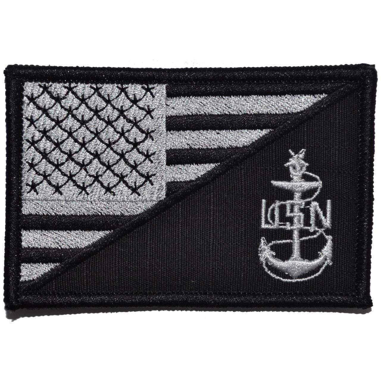 Navy SCPO Senior Chief Petty Officer USA Flag - 2.25x3.5 Patch