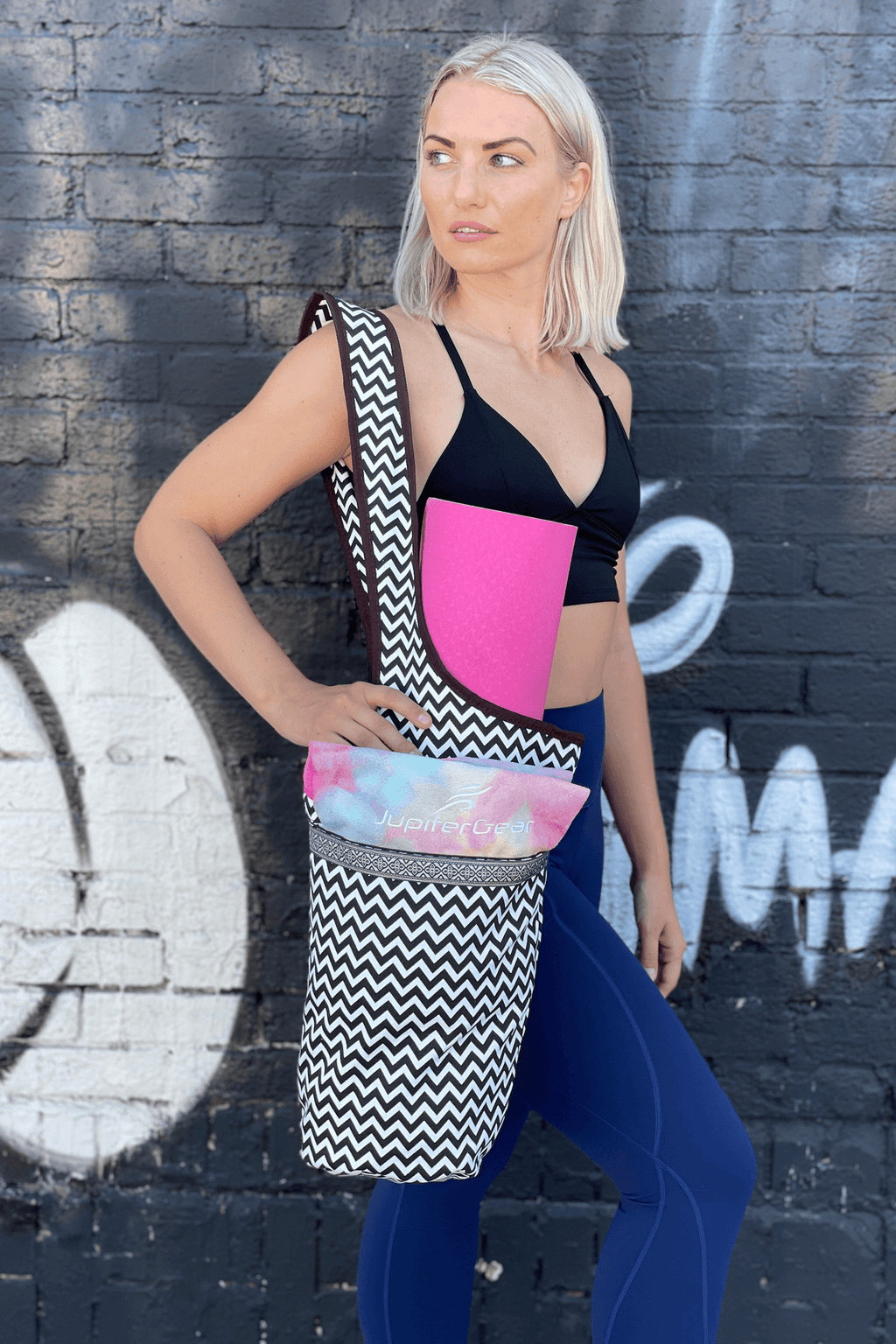 JupiterGear Yoga Mat Carrying Tote Bag with Large Pockets