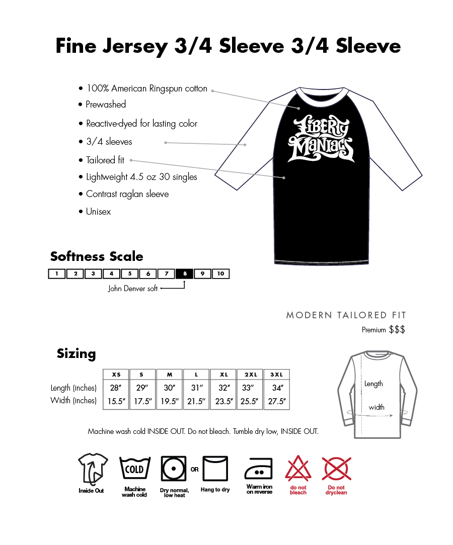 The NSA 3/4 Sleeve Raglan Baseball Shirt
