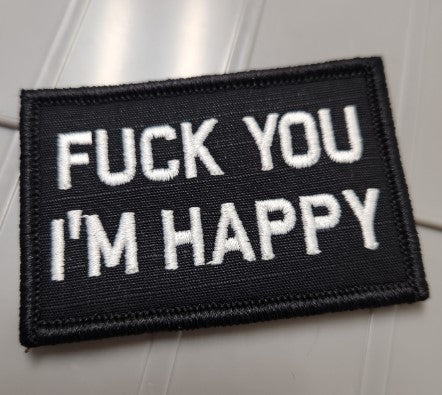 ASOS - Fuck You I'm Happy - 2x3 - Black w/White
